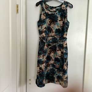 Kate Spade dress with matching belt; just above the knee